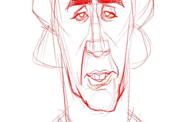Karikatur Zeichnen Demo Nicolas Cage 05